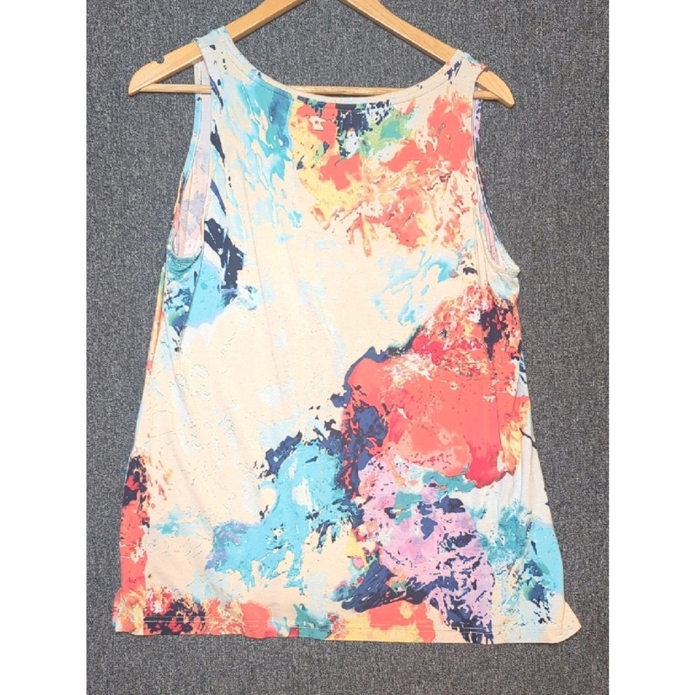 Chico's Colorful Abstract Print Sleeveless Tank Top Size L - Picture 5 of 5